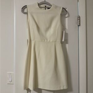 French Connection Cream Sleeveless Fit-and-Flare Dress